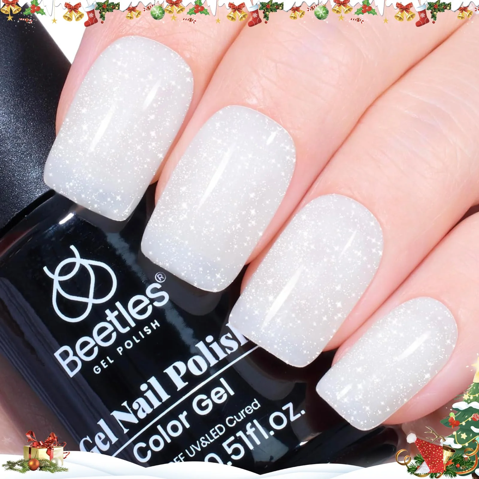 Milky White Shimmer |15ml Gel Polish UV/LED Lamp Nail - Image 9