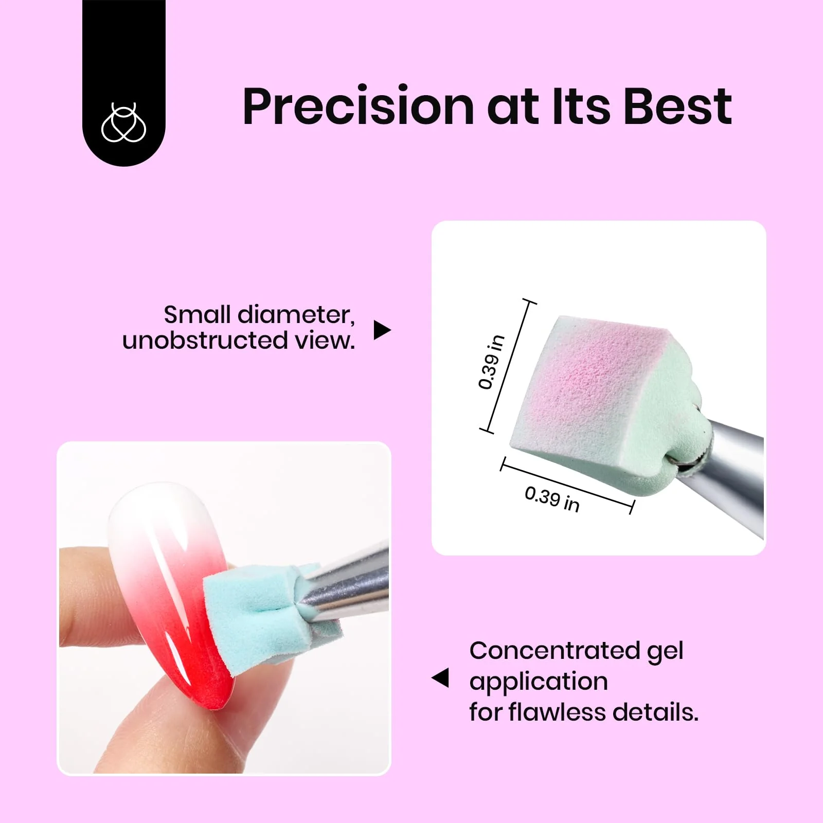 150Pcs Soft Nail Sponges for Ombre Colorful Nail Sponge with Grabbing Pen Blooming Nails Art Brushes - Image 4