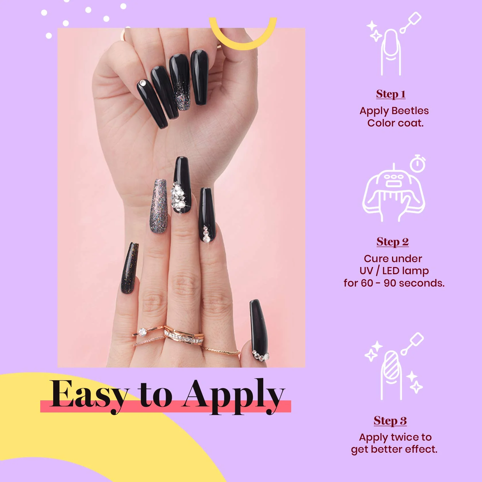 Audrey Black #a220 Spring Nails |15ml Gel Polish - Image 6