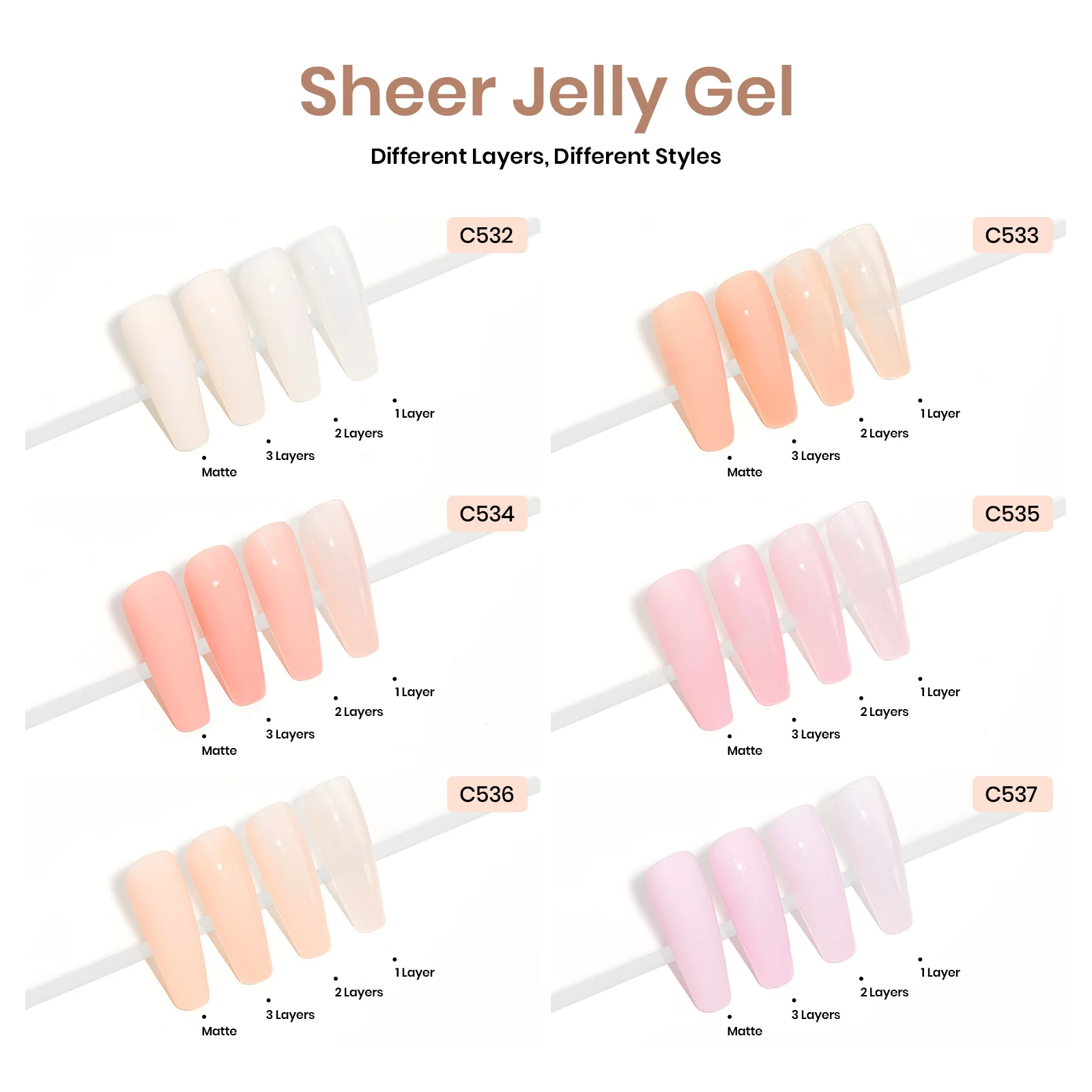 Ballet Dress | Summer Nails 6 Colors Gel Polish Set - Image 6