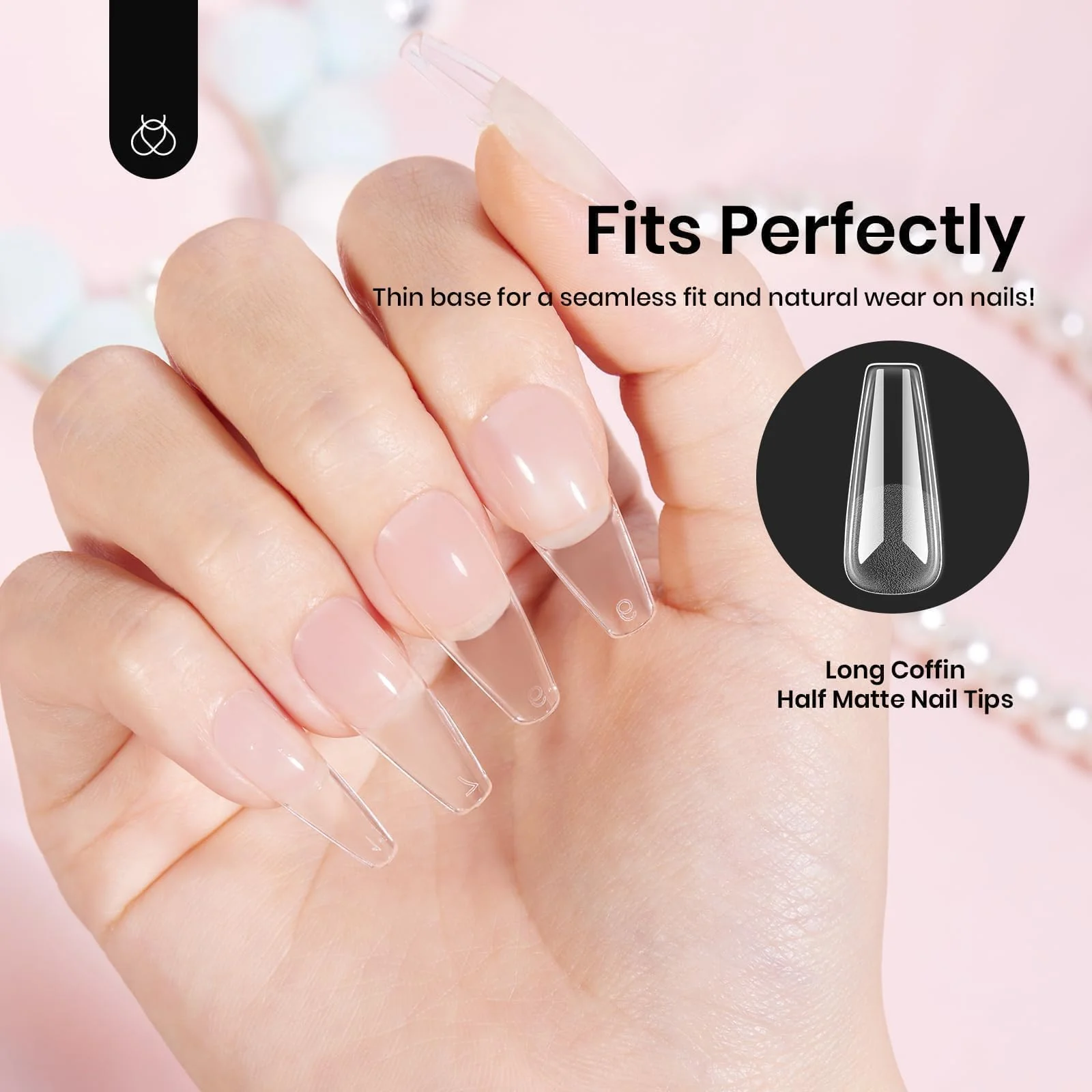 Beetles 12 Sizes Coffin Long 288pcs Etch X Nail Tips Gel Nail TipsShort - Image 6