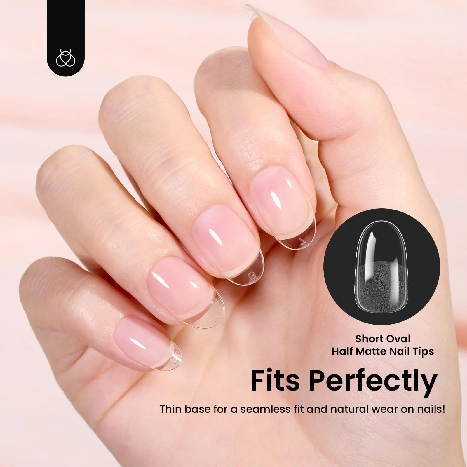 Beetles 12 Sizes Gel Nail TipsShort Oval Gel Nail Tips 288Pcs - Image 4