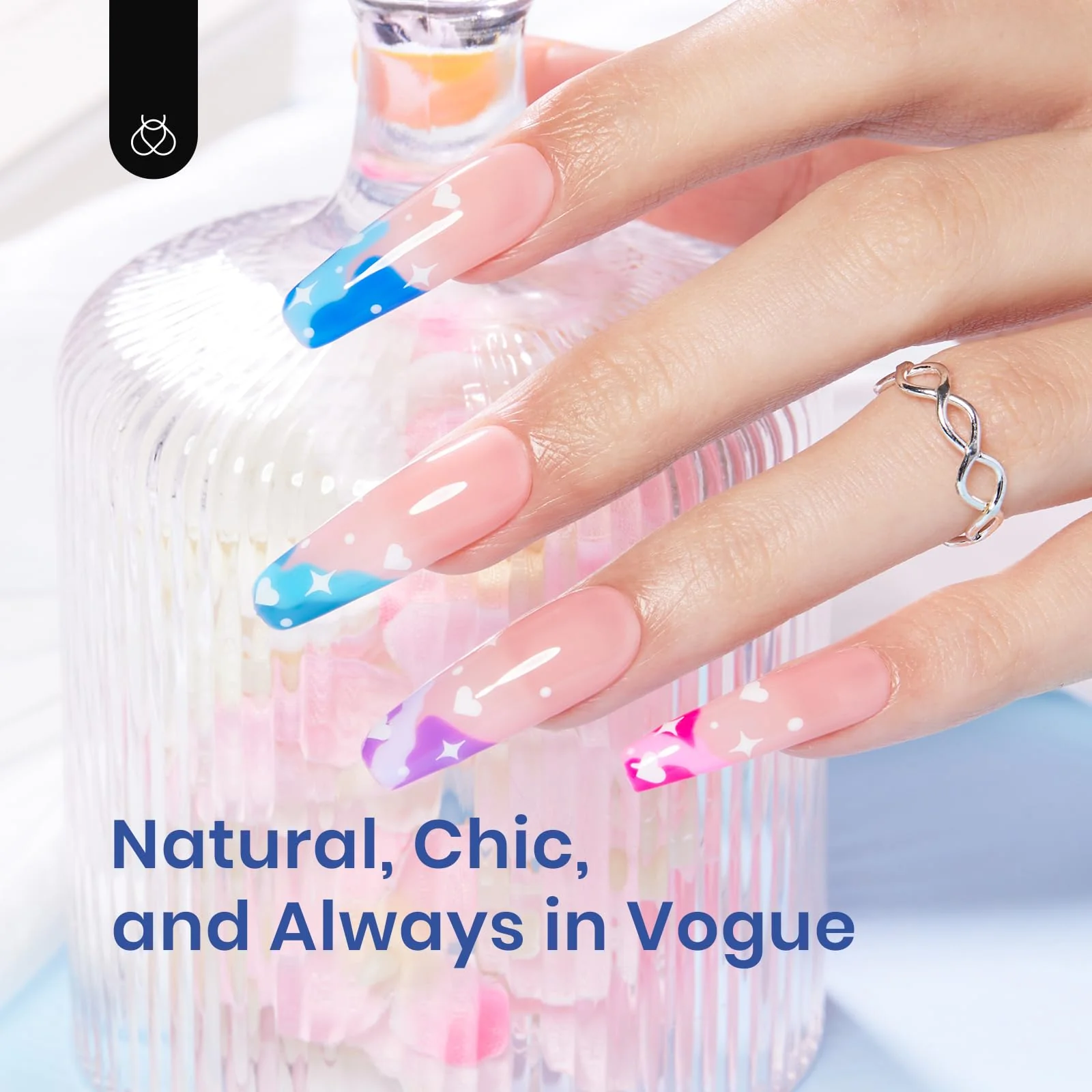 Beetles 5 in 1 Gel Nail Extension Kit - Easy Application Set With Base Coat - Image 7