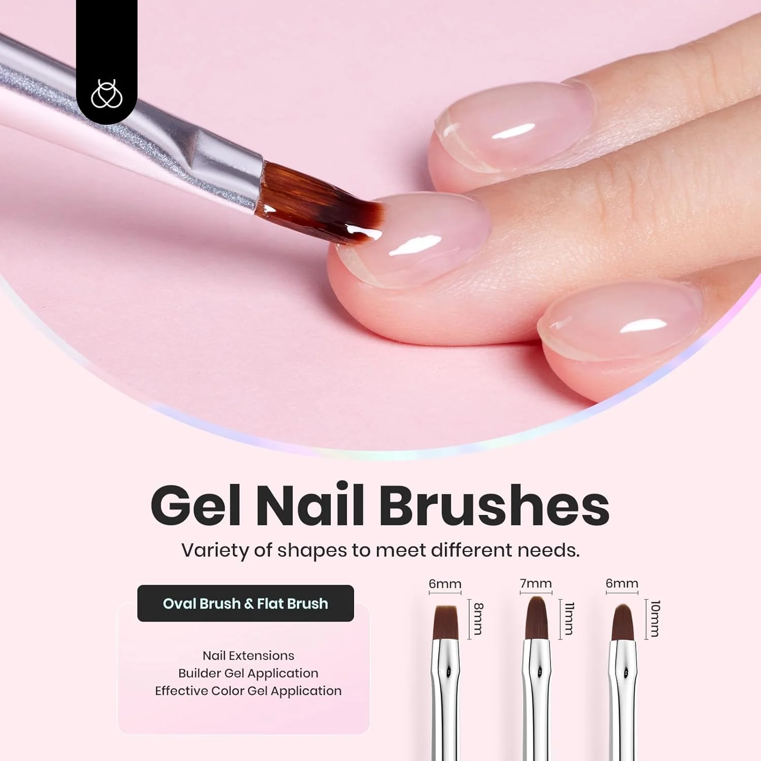 Beetles 7 Pcs Gel Nail Art Brushes Set - Image 3