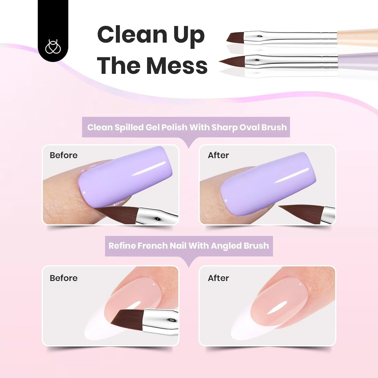 Beetles 7 Pcs Gel Nail Art Brushes Set - Image 4
