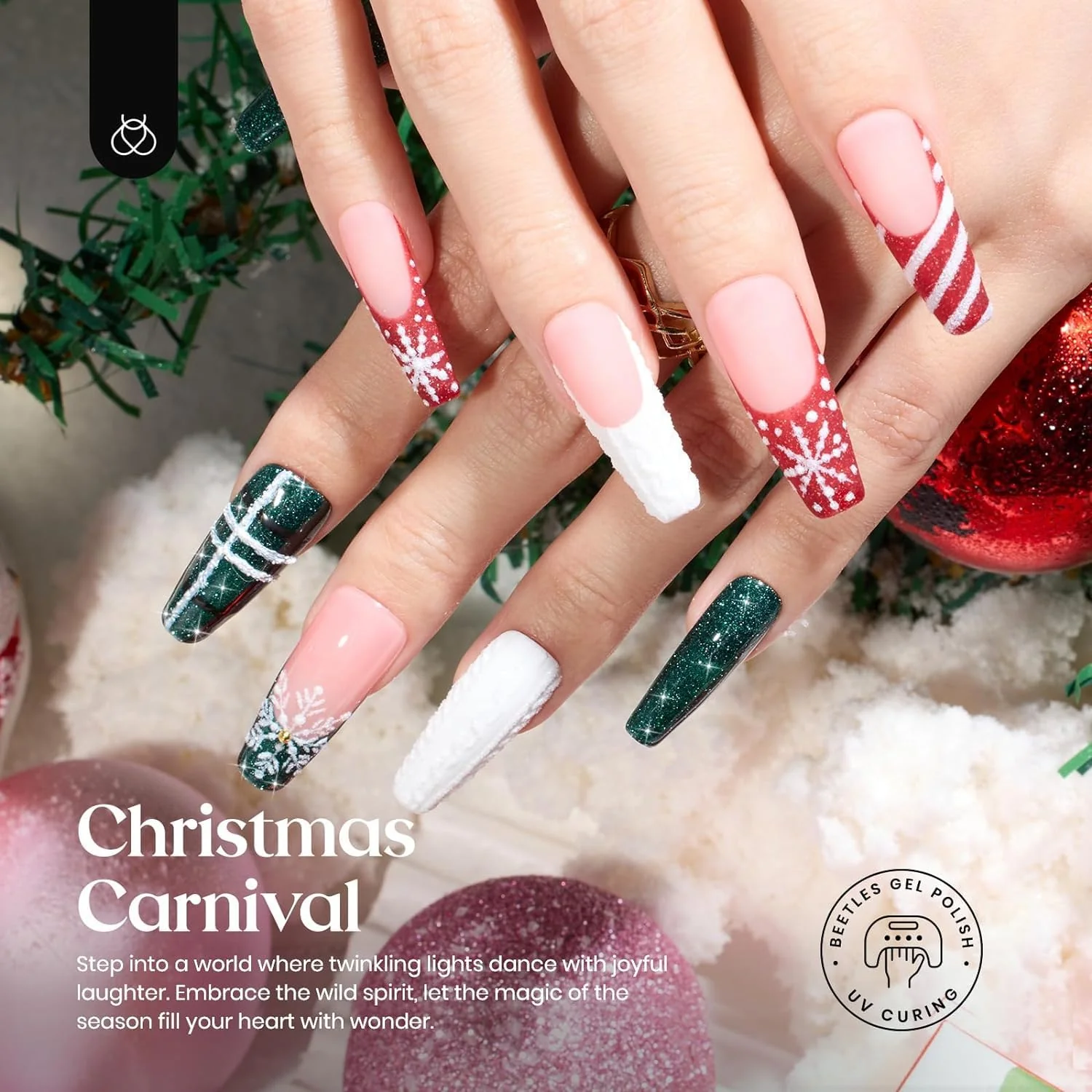 Festival Carnival | 5 Colors Gel Polish With 2 Gel Liner Perfect Christmas Gift - Image 3