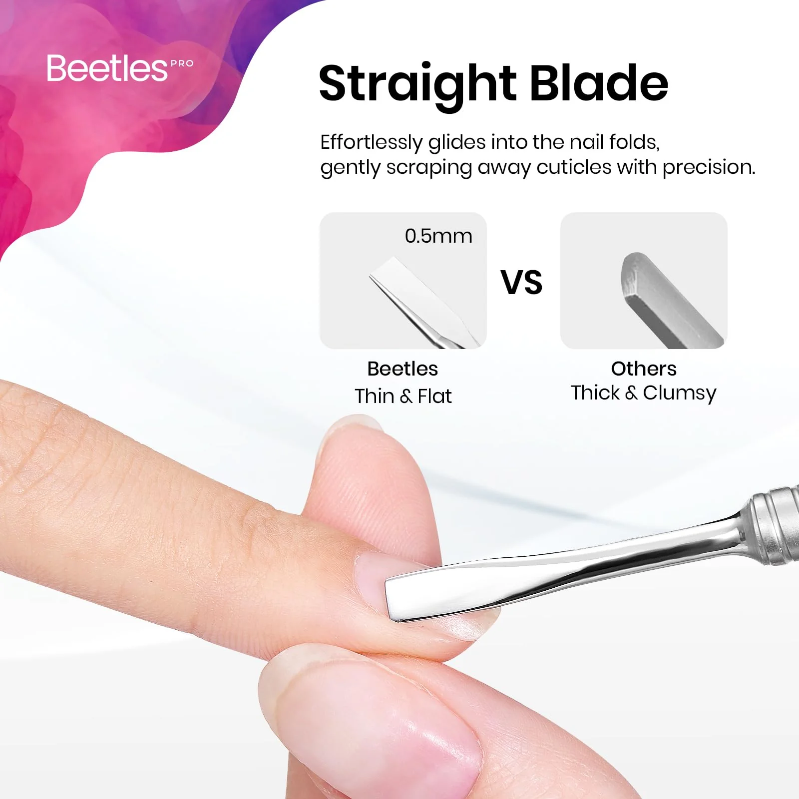 Beetles Cuticle Pusher Gel Nail Polish Remover Tool Fingernail Polish Nail Cleaner - Image 4
