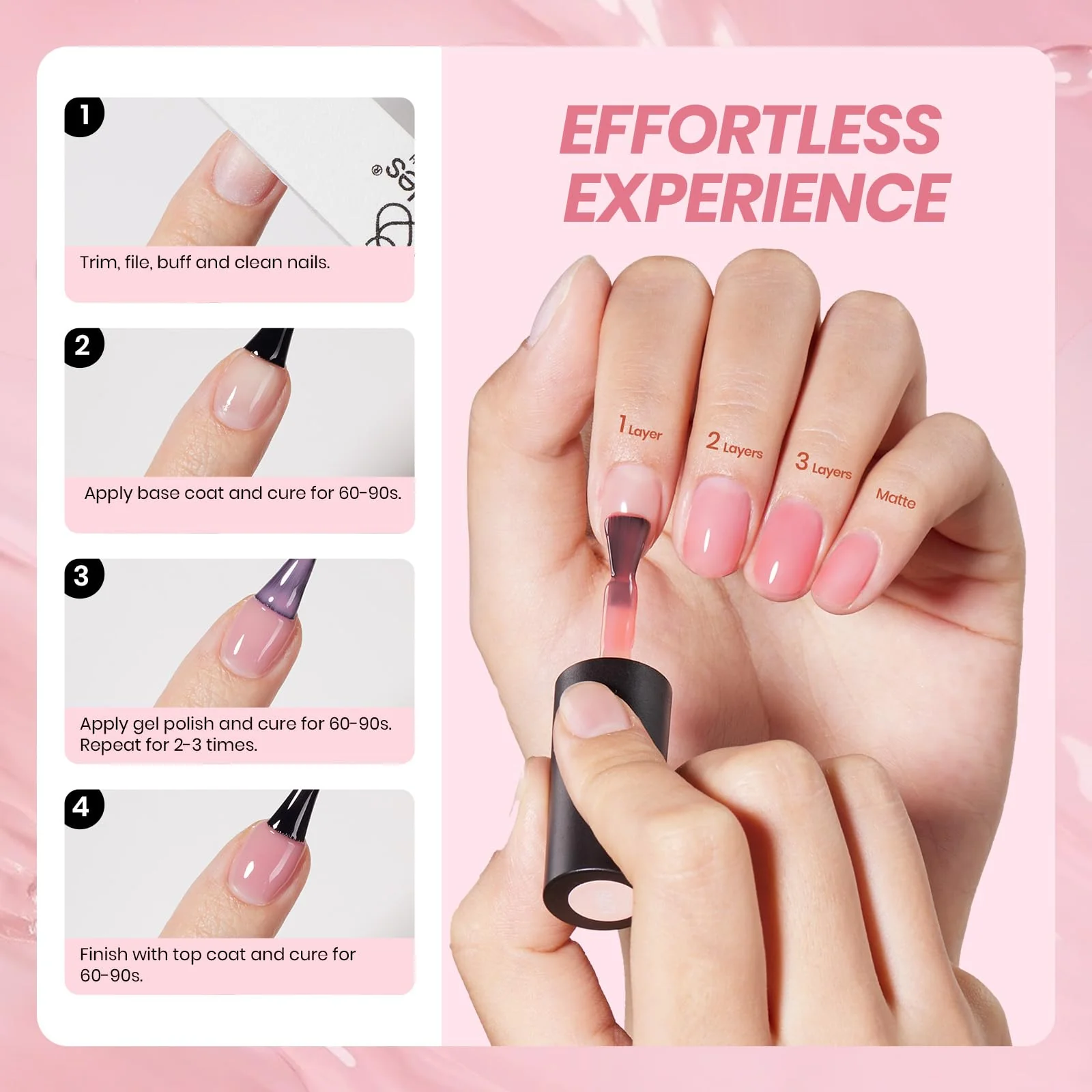 Beetles Gel Nail Polish - 6 Colours Summer Nails Jelly Gel Nail Polish Kit - Image 5