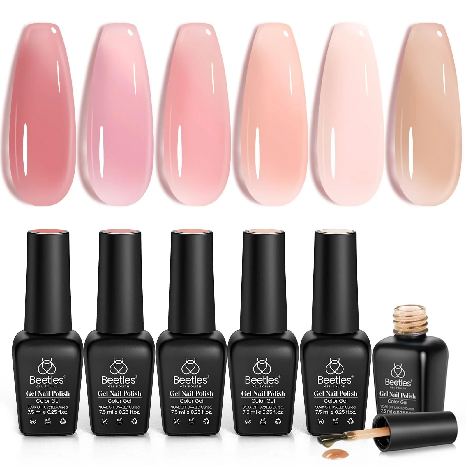 Beetles Gel Nail Polish - 6 Colours Summer Nails Jelly Gel Nail Polish Kit - Image 7