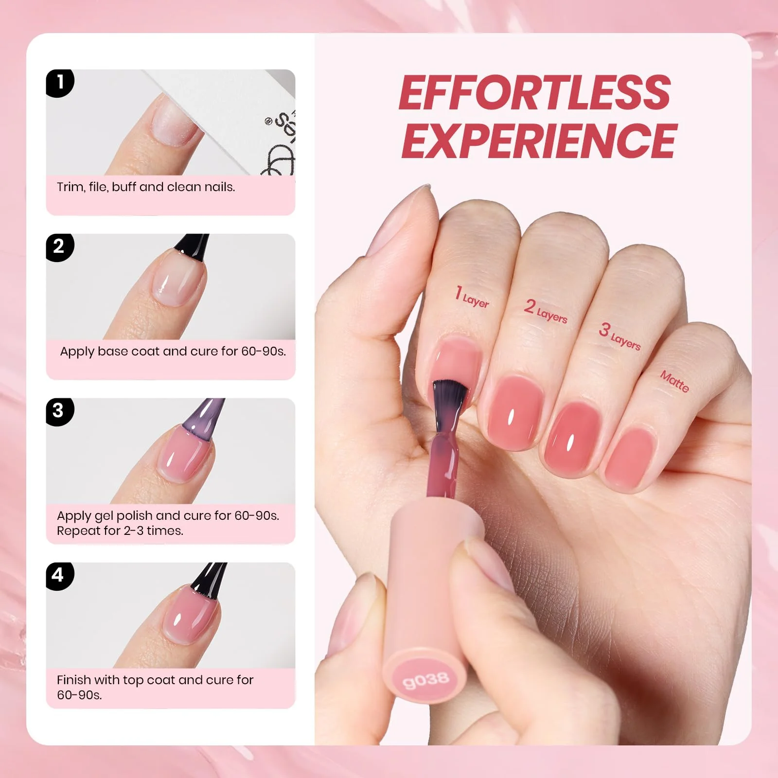 Beetles Gel Nail Polish Juicy Shine Nails  - 6 Colors Jelly Set Summer Nails - Image 4