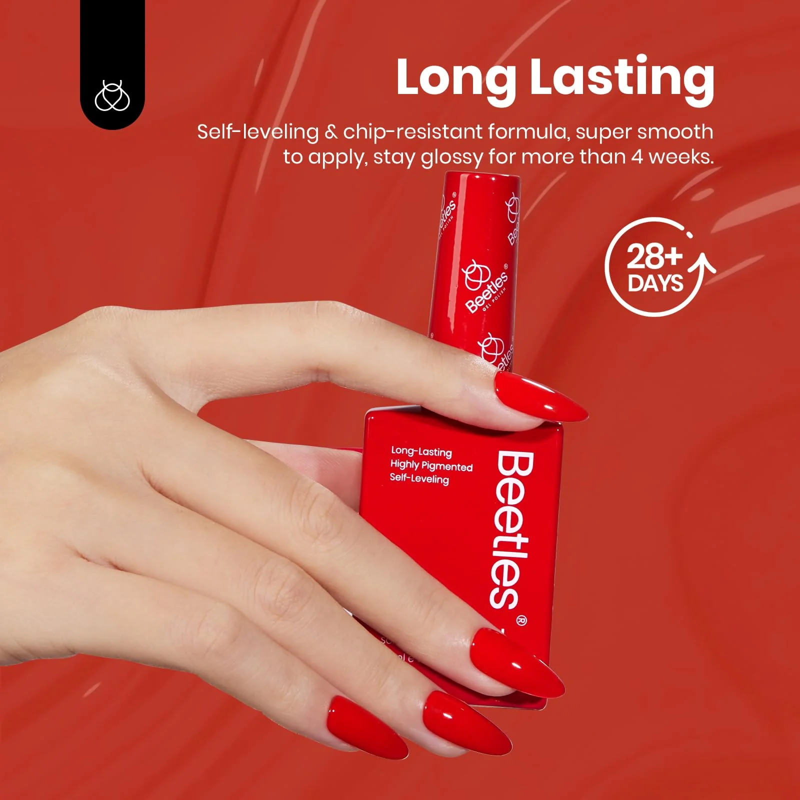 Beetles Gel Polish Fiery Passion - 15ML 6 Colors Shimmer Burgundy Gel Polish Kit - Image 5