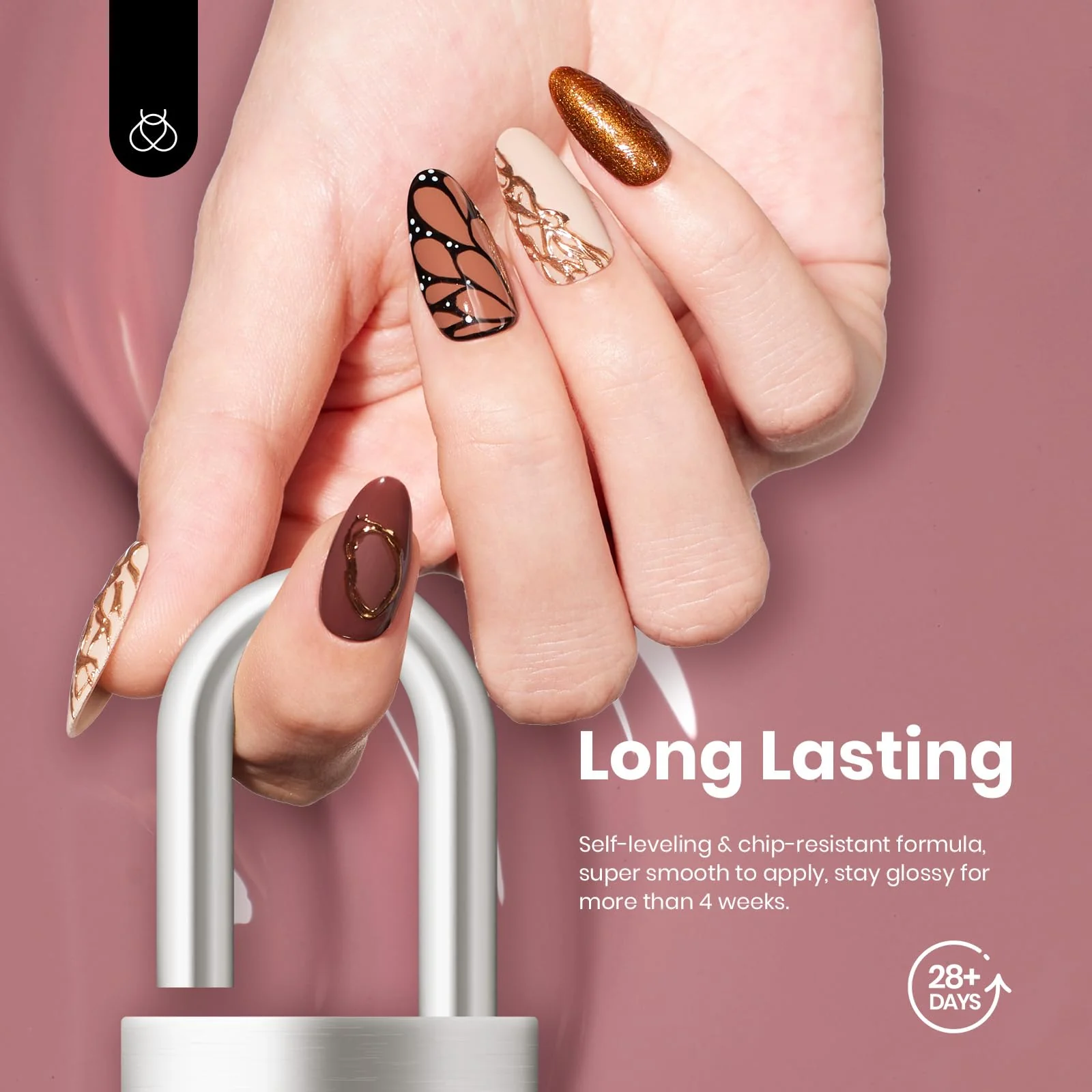 Beetles Gel Polish Nude Gel Summer Nails - Colorful Bottle 6 Color Each 15ml Set - Image 4
