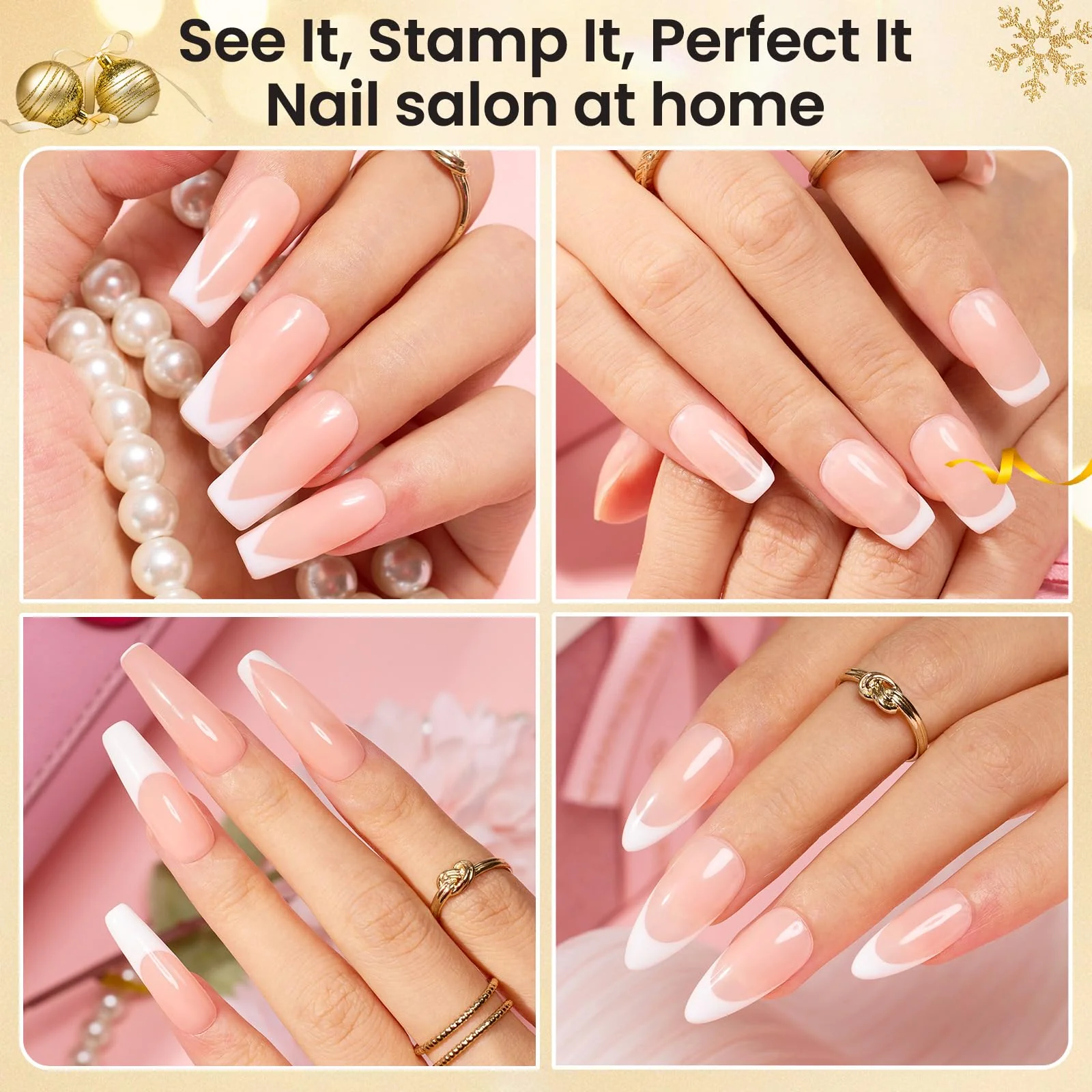 Beetles Nail Stamp 3Pcs Silicone French Tip Nail Stamp Kit - Image 3