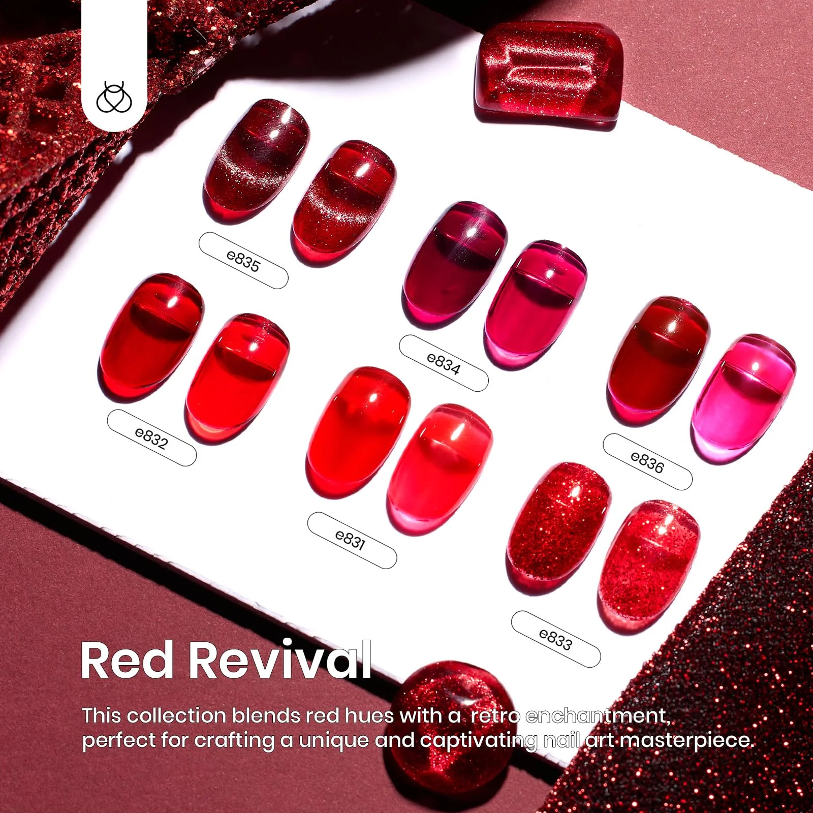 Red Reviva| 6 Colors Gel Polish Set Perfect Gift - Image 3