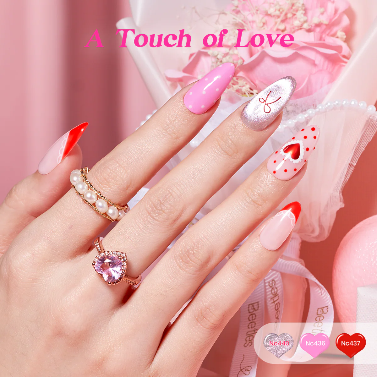 (Today £20 Off & Free Gift) Beetles Summer Romantic Gel Nail Polish Kit – Mother's Day Gift for Her - Image 6