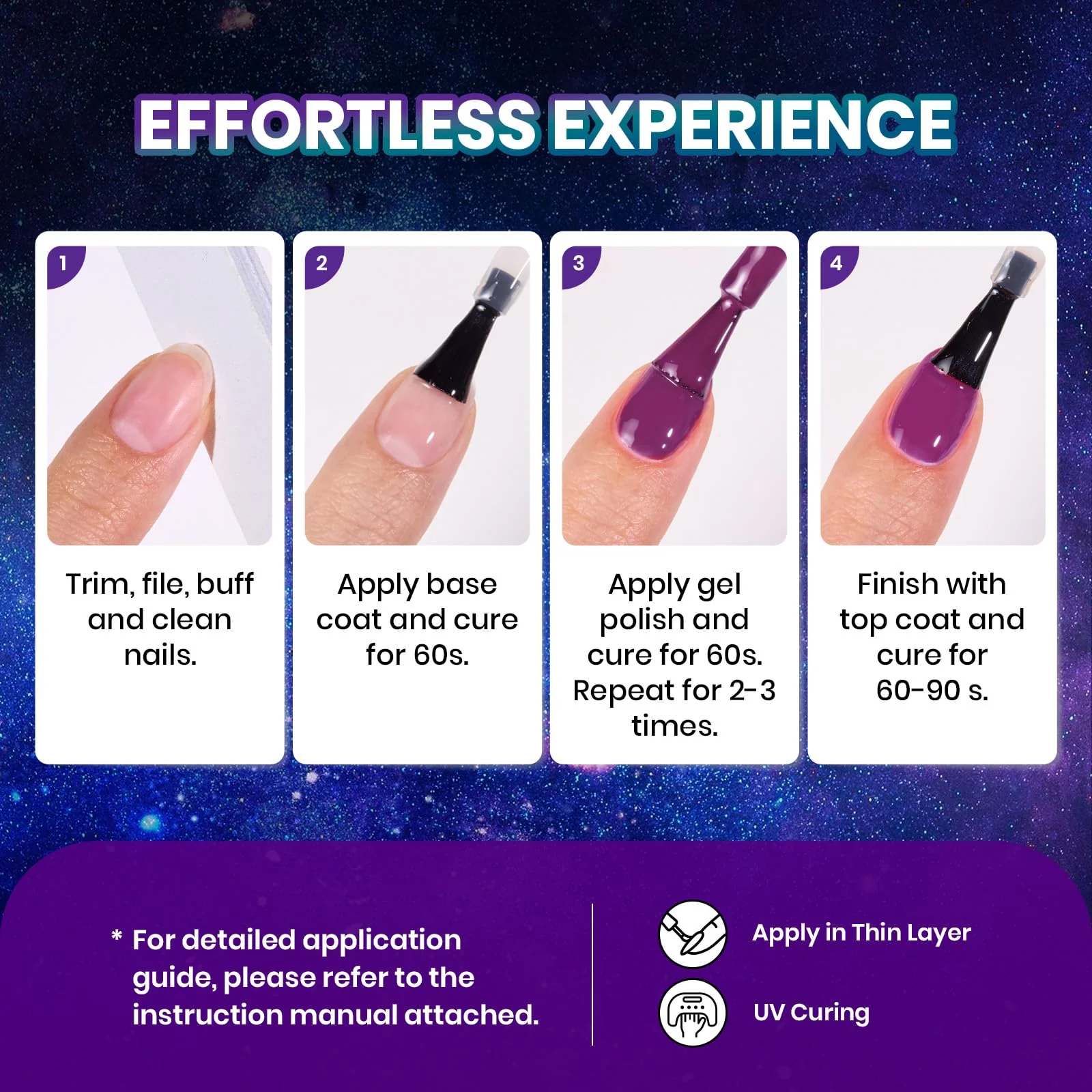 Beetles Stellar Mirage - 20 Colors Nails Jelly Cat Eye Color Changing Gel Polish Set - Image 7