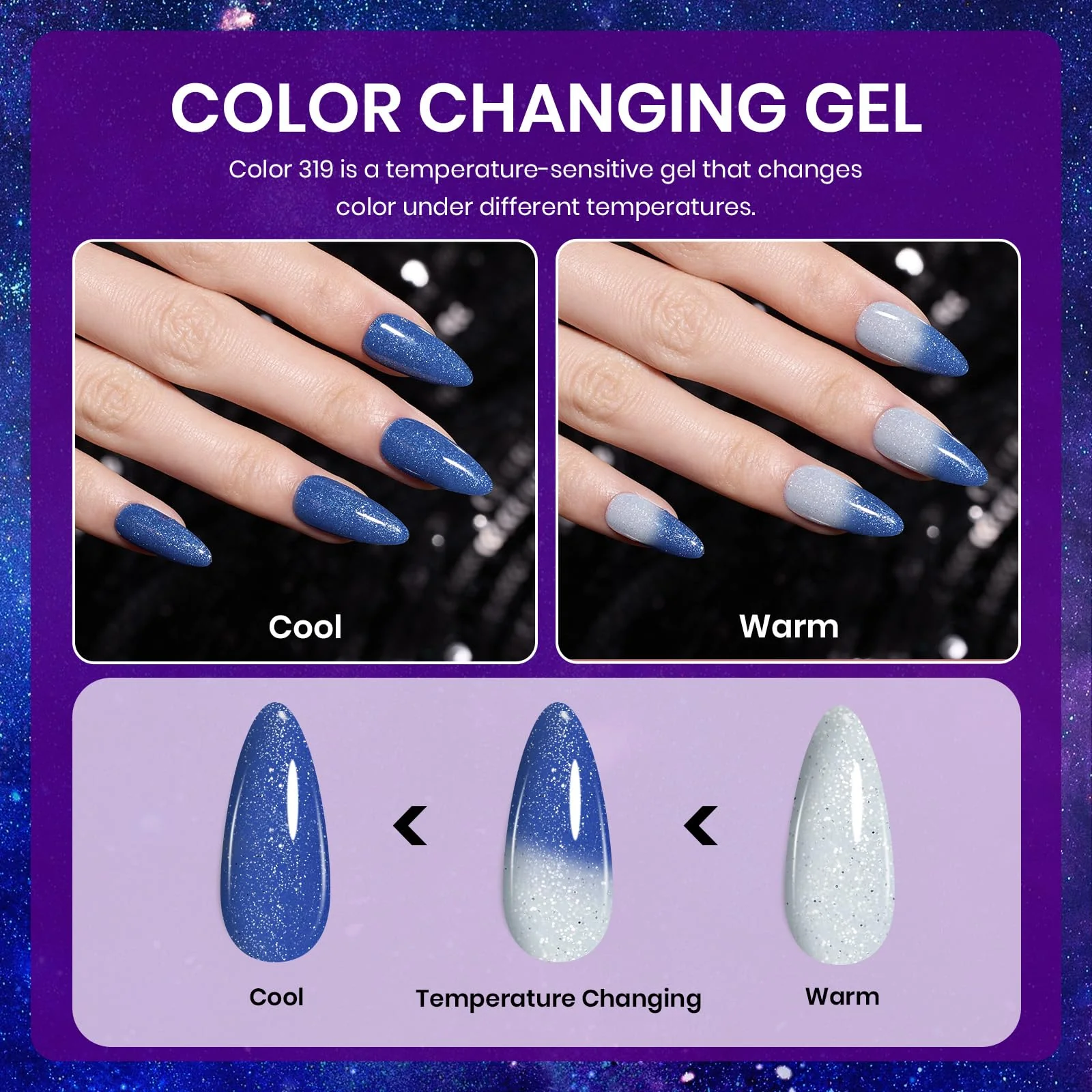 Beetles Stellar Mirage - 20 Colors Nails Jelly Cat Eye Color Changing Gel Polish Set - Image 8