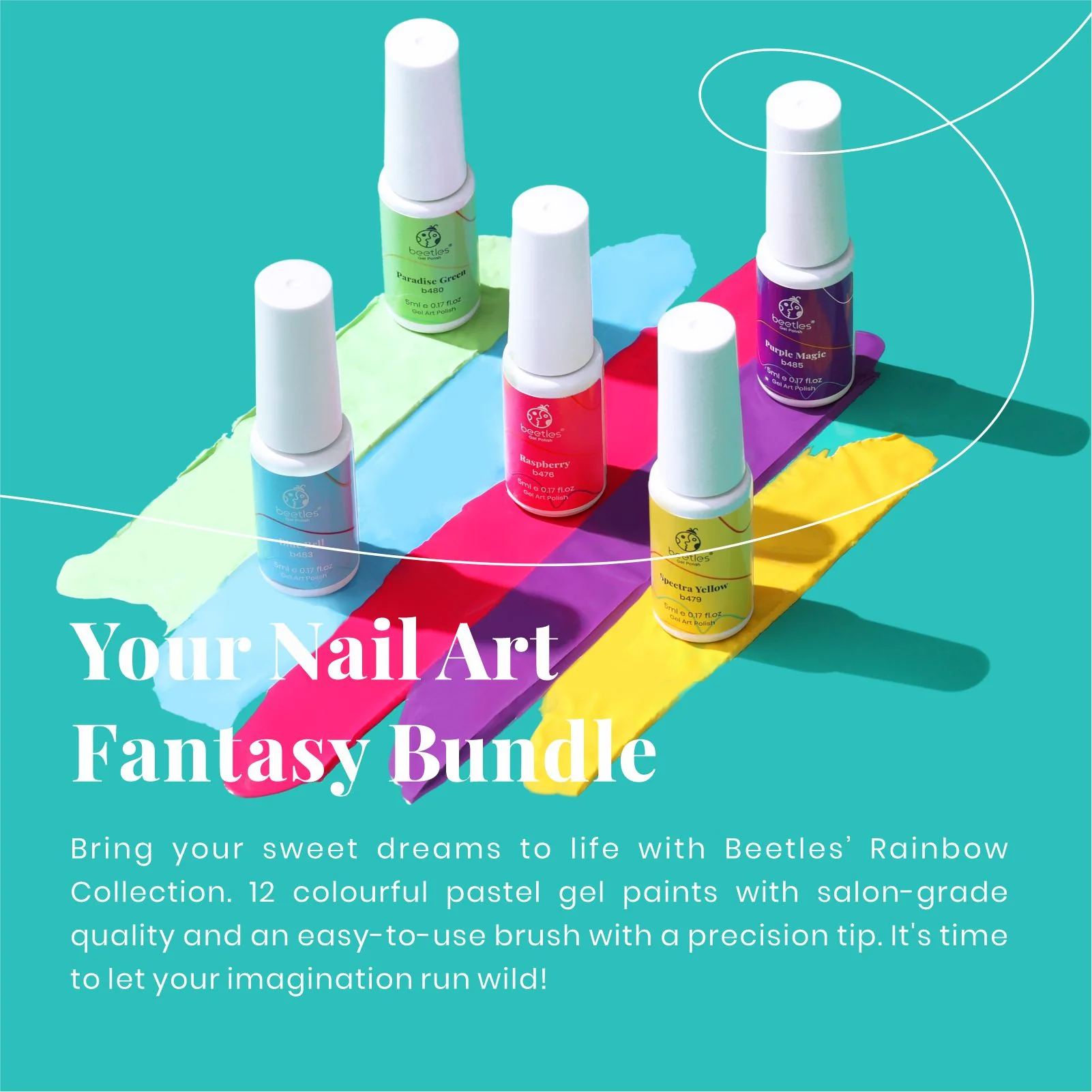 Rainbow Summer Nails | Gel Liner 12 Colors Set - Image 2