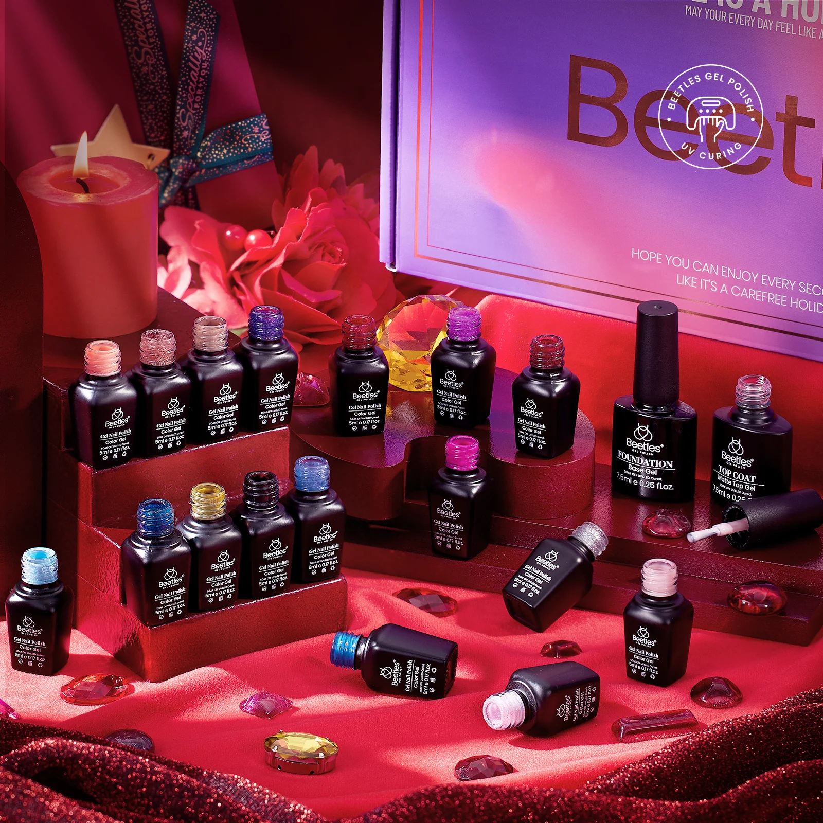Holiday Party Winter Nails - 36 Colors Gel Nail Polish Gift Set - Image 3