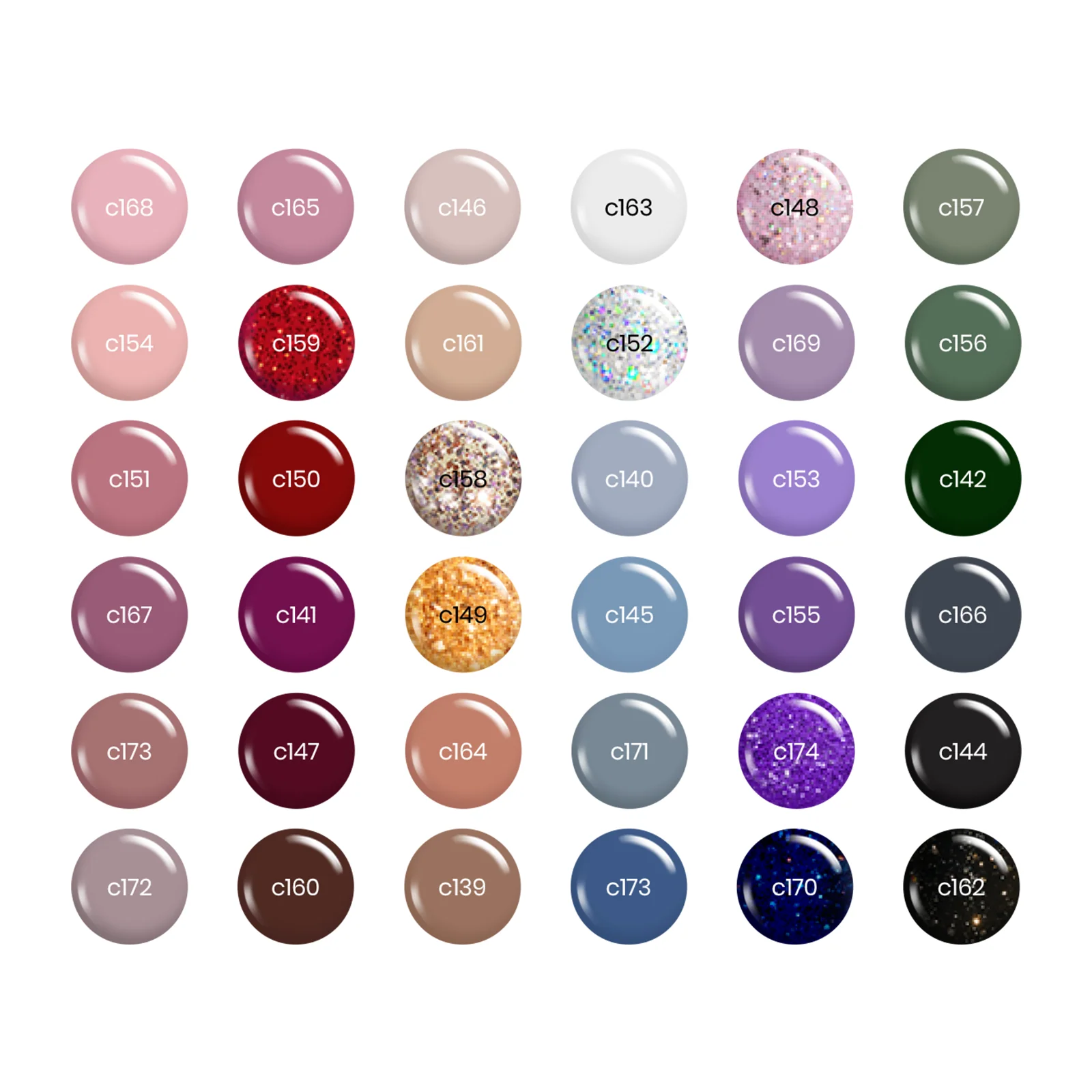 Dazzling Radiant Winter Nails 36 Nail Gel Polish Colors with Base Top Coat and Gift Box- 5ml/Each Gel Colors - Image 3