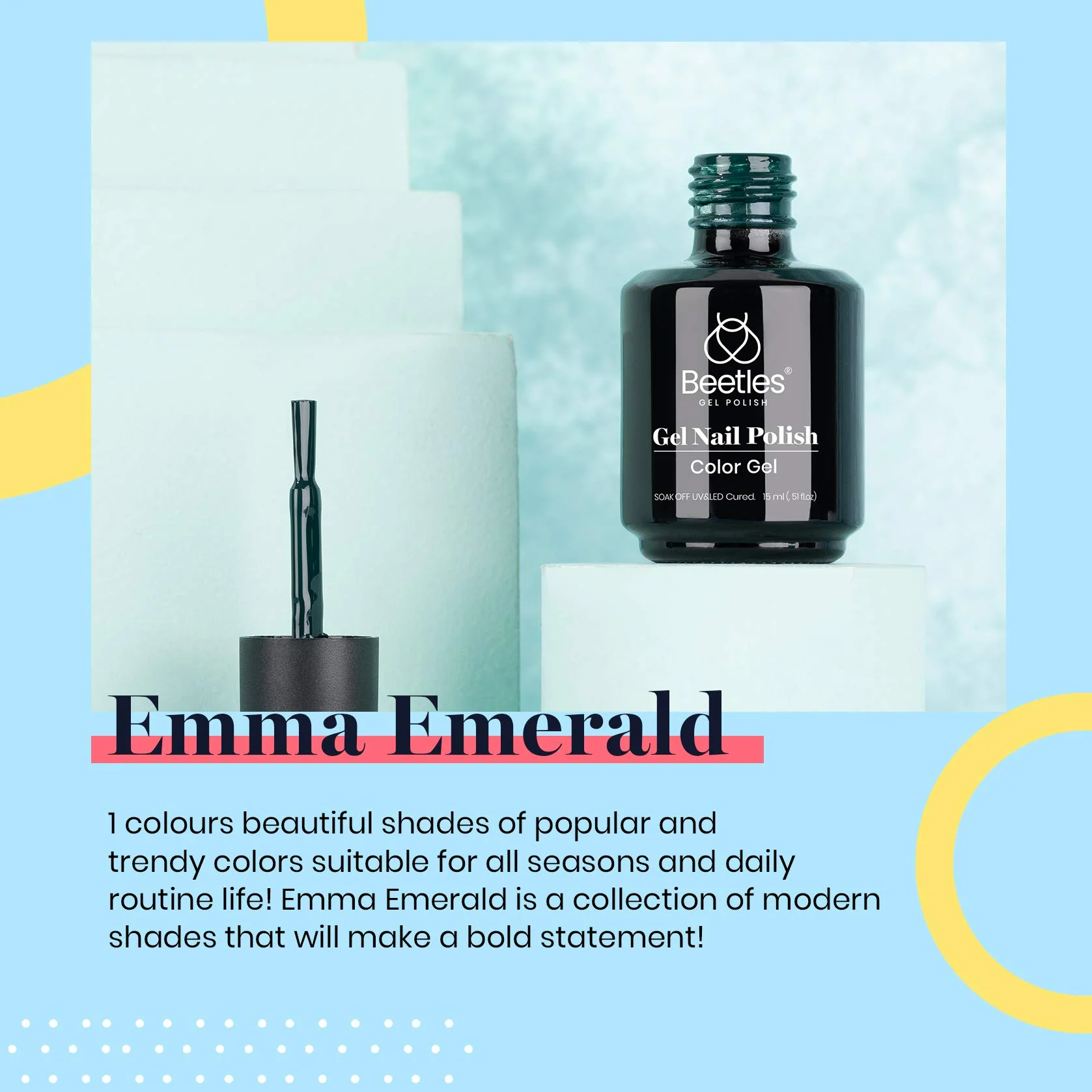 Emma Emerald #a287 Spring Nails |15ml Gel Polish - Image 4