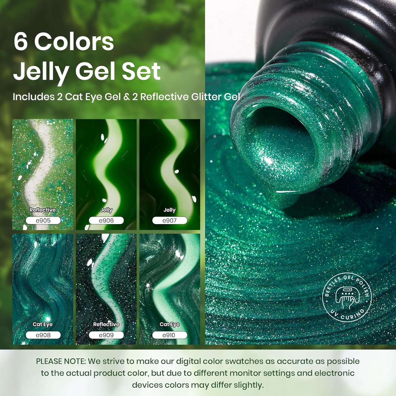 Enchanted Forest | 6 Colors Gel Polish Set Christmas Nails - Image 6