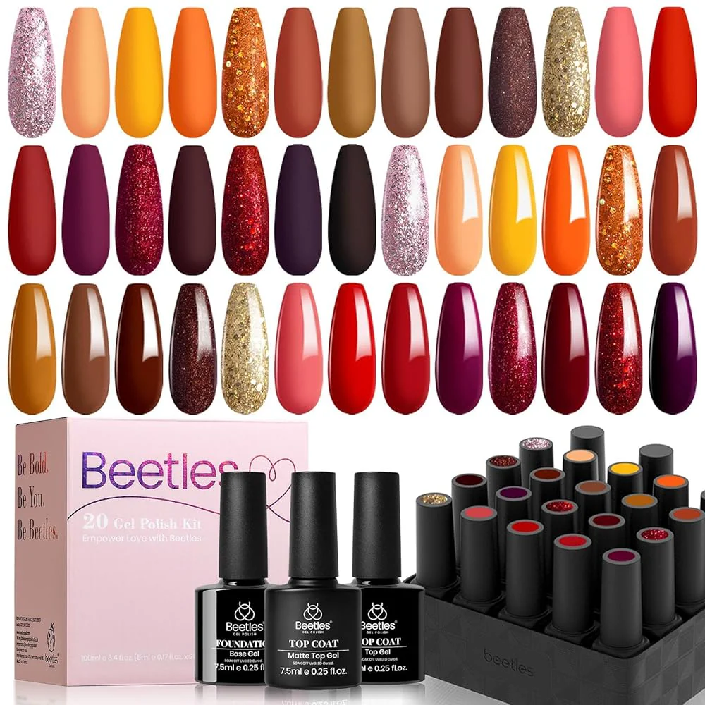 Beetles Gel Nail Polish - 20 Gel Colors with Glossy Matte Top Base Coat - Image 8