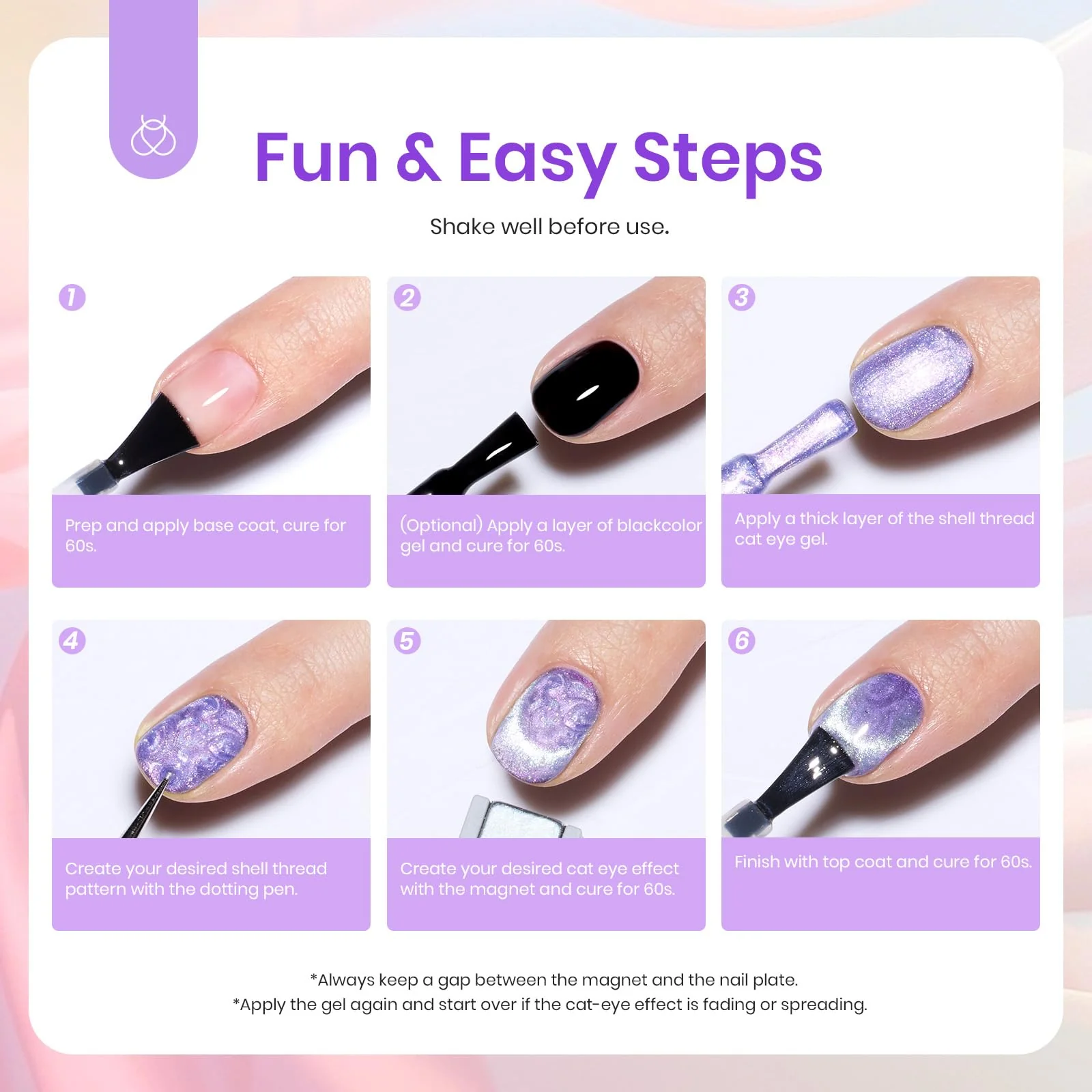 Whispering Waves Summer Nails 6 Colors Shimmer Glitter Nail Polish for Professionals - Image 5