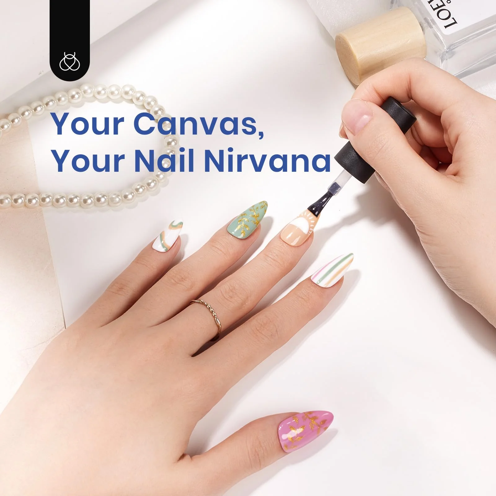Half Matte Medium Almond Pre-shaped Tips Nail Extension Kit  #096 - Image 8