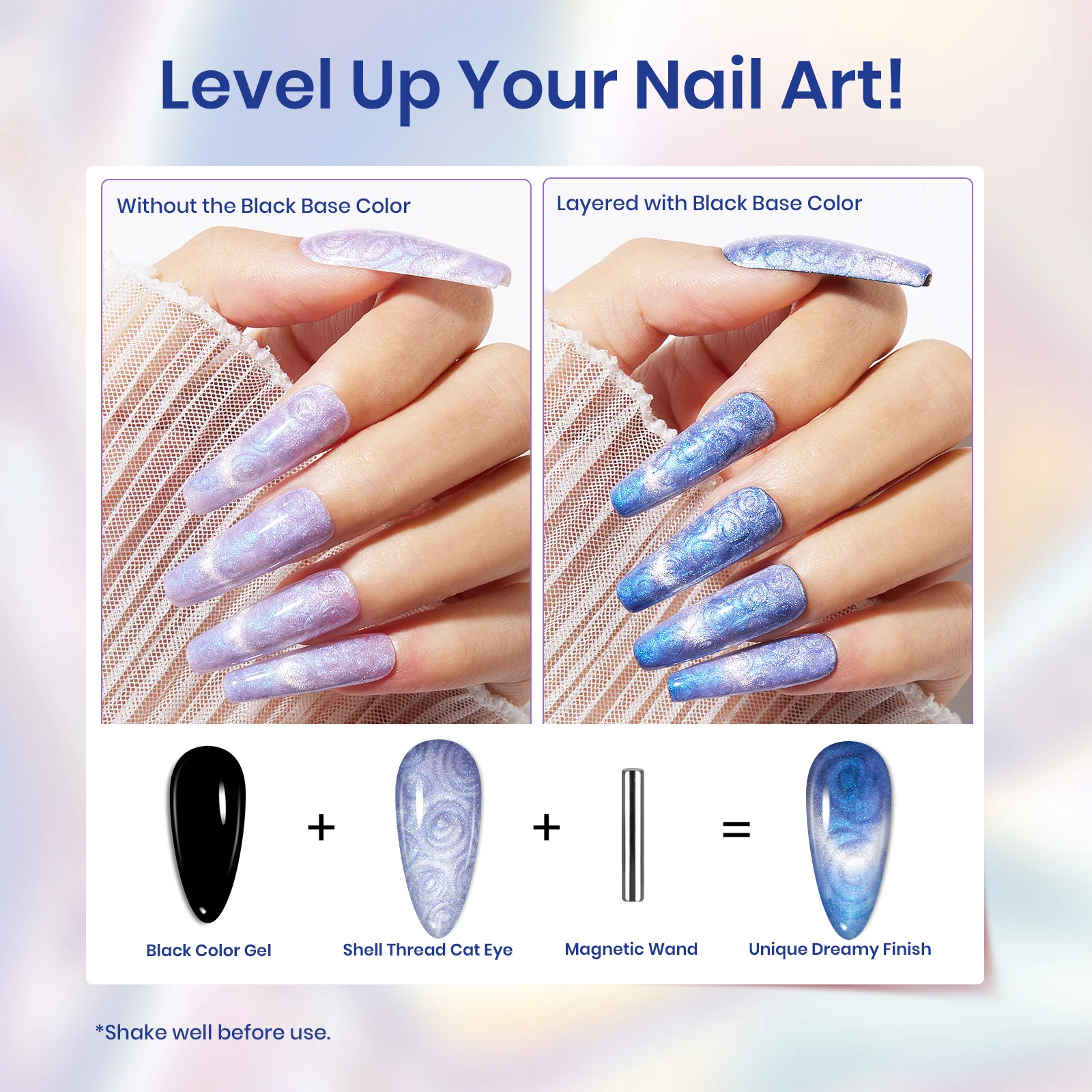 Lilac in Dreams Cat Eye|15ml  Nail Gel Polish - Image 4