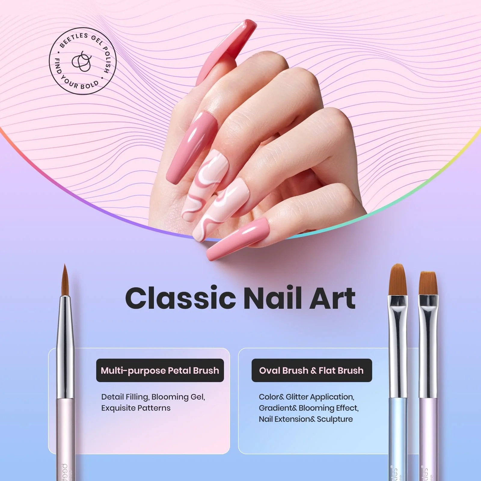 Dual-Head Nail Art Brushes Set: Easy Painting in Various Nail Designs - Image 5