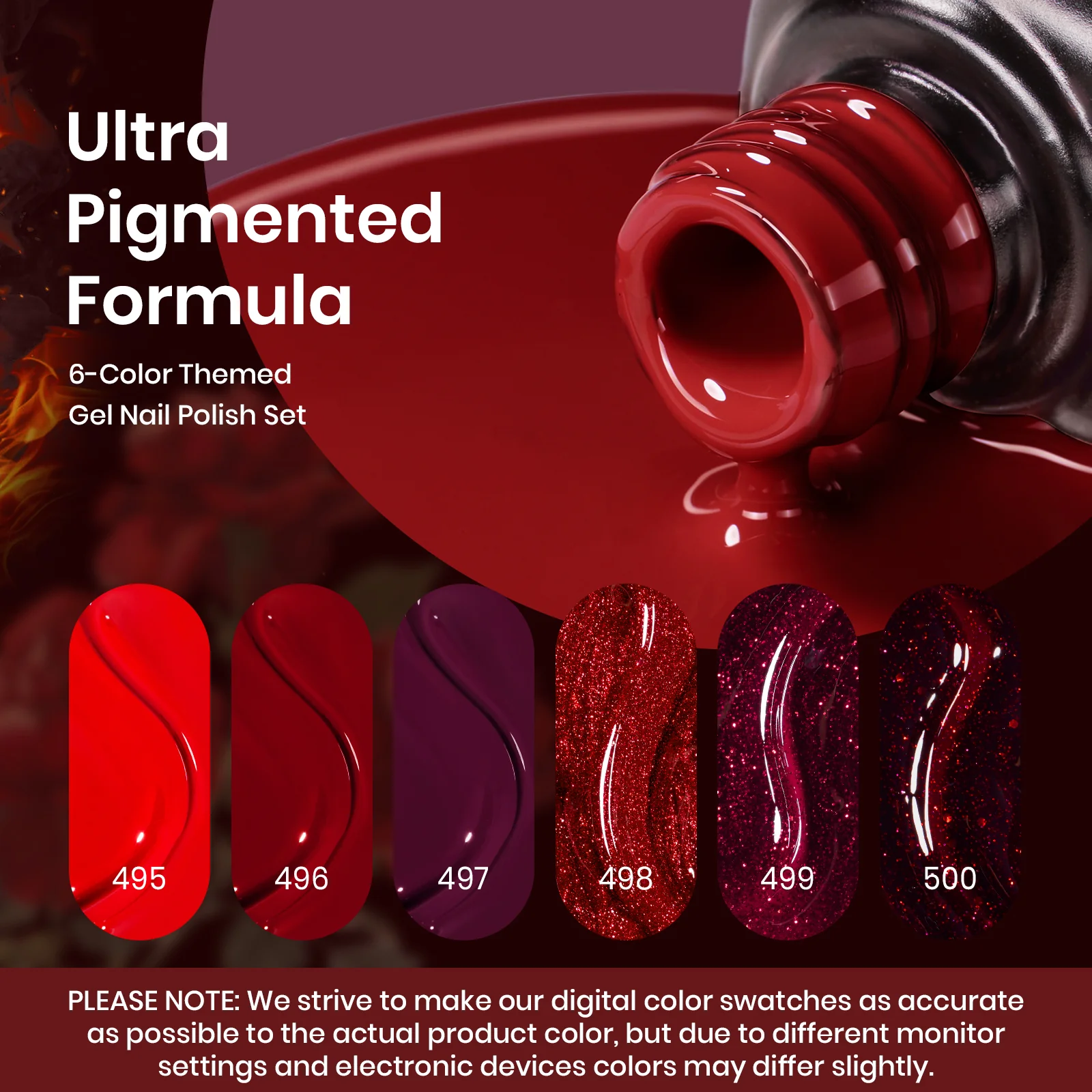Poinsettia Love | 6 Colors Gel Polish Set - Image 3