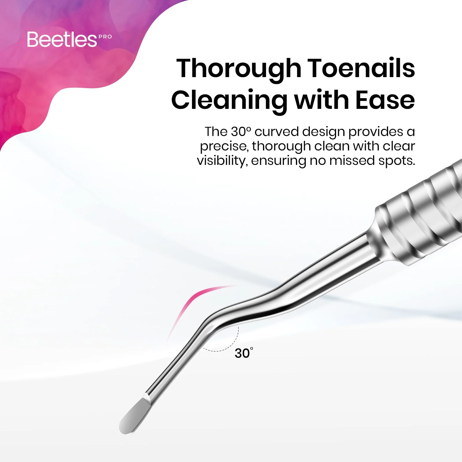 Pointed Tip(12mm) & Cuticle Scoop(14mm) Beetles Cuticle Nippers Professional Trimmer - Image 4