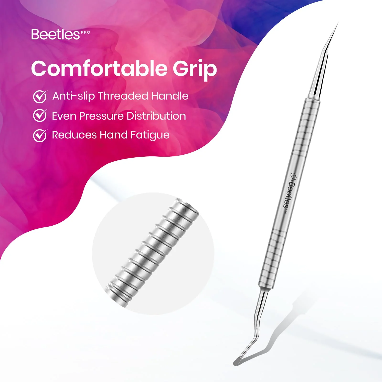 Pointed Tip(12mm) & Cuticle Scoop(14mm) Beetles Cuticle Nippers Professional Trimmer - Image 5